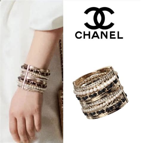 pink chanel bracelet black monogram|More.